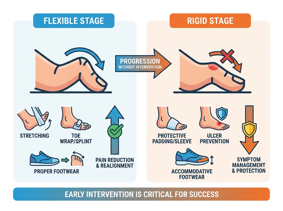 Toe wrap sizing and hammer toe treatment illustration
